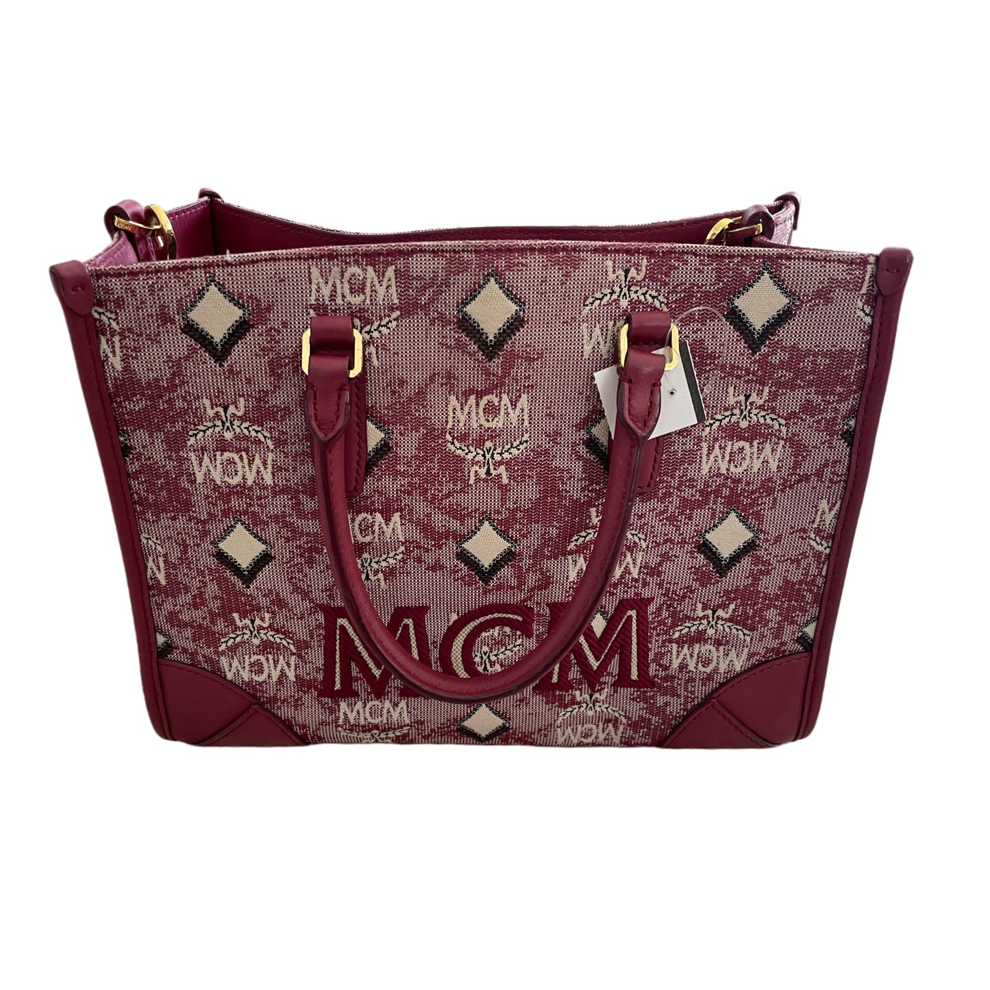 MCM Vintage Jacquard Monogram Tote