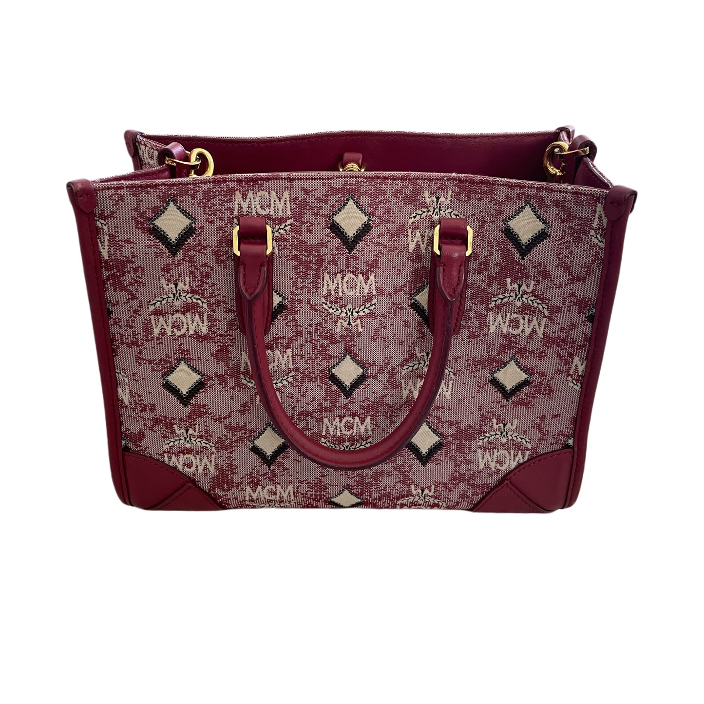 MCM Vintage Jacquard Monogram Tote