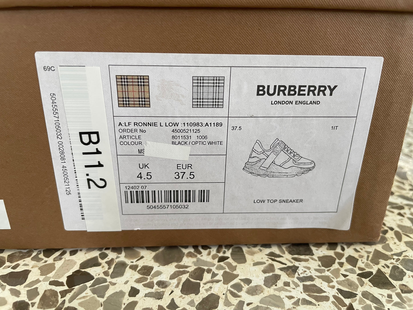 Burberry Ronnie L Low Top Sneakers