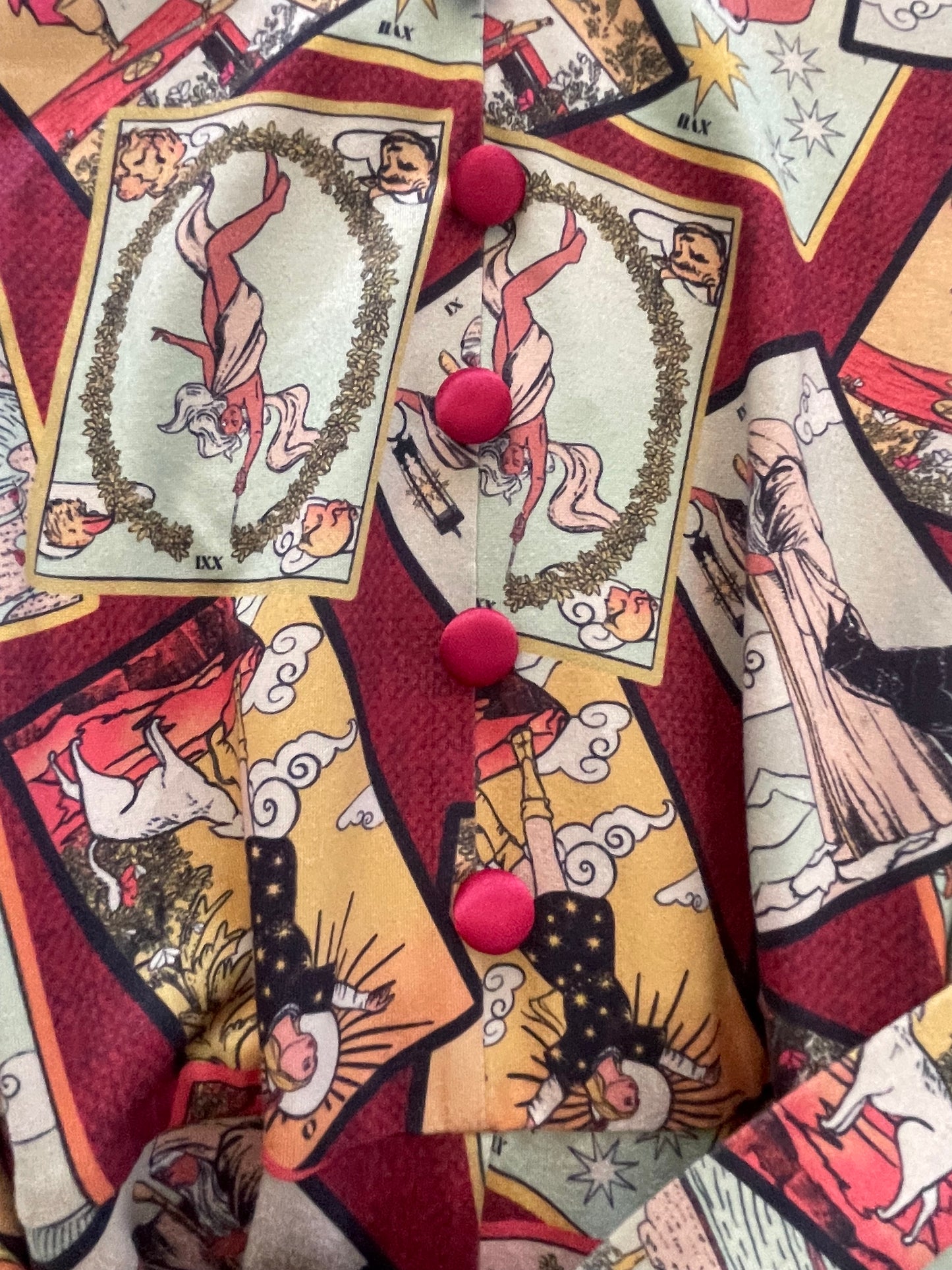 Voodoo Vixen Scattered Tarot Jumpsuit, Size Medium